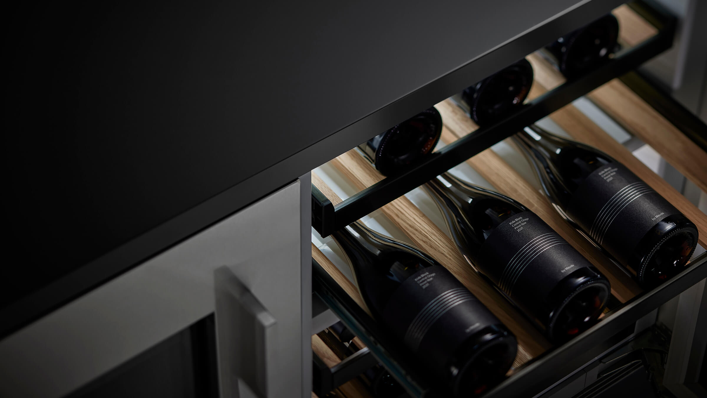 A freestanding Quad Door refrigerator showcase its robust construction and high-quality materials