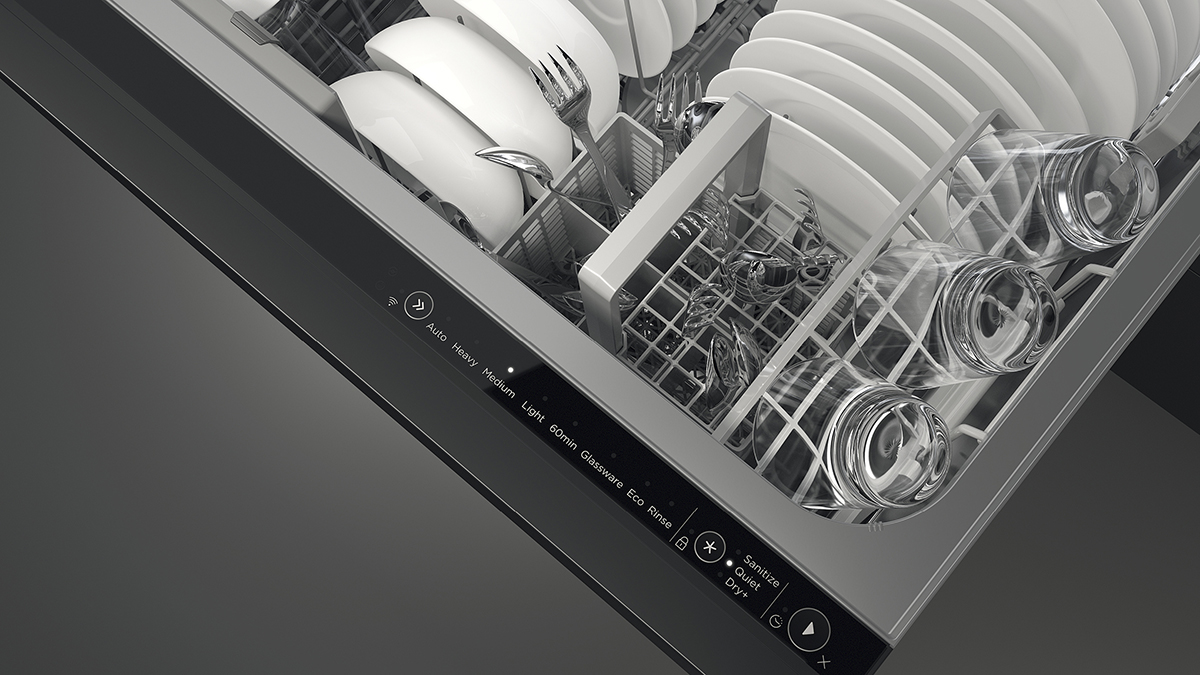 Adjustable racks and quiet performance of the Series 11 DishDrawer&trade; Dishwasher.